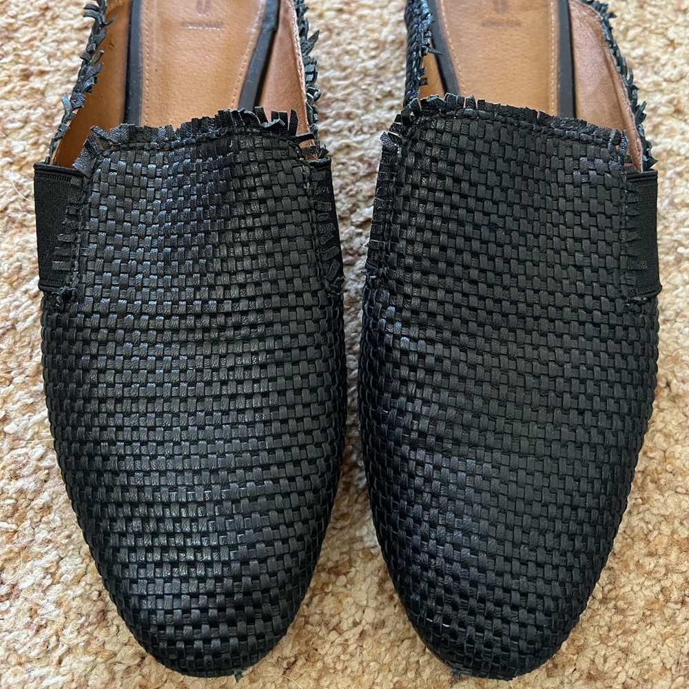 Frye black mules